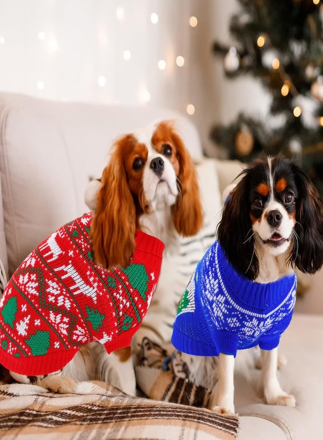 Yeyeplum 4 Pack Dog Ugly Christmas Sweater Puppy Cat Holiday Sweaters Santa Reindeer Snowman Snowflake Knitted Dog Christmas Outfit Winter Xmas Turtleneck Knitwear for Puppy Kitten Pets(XL) - Image 5